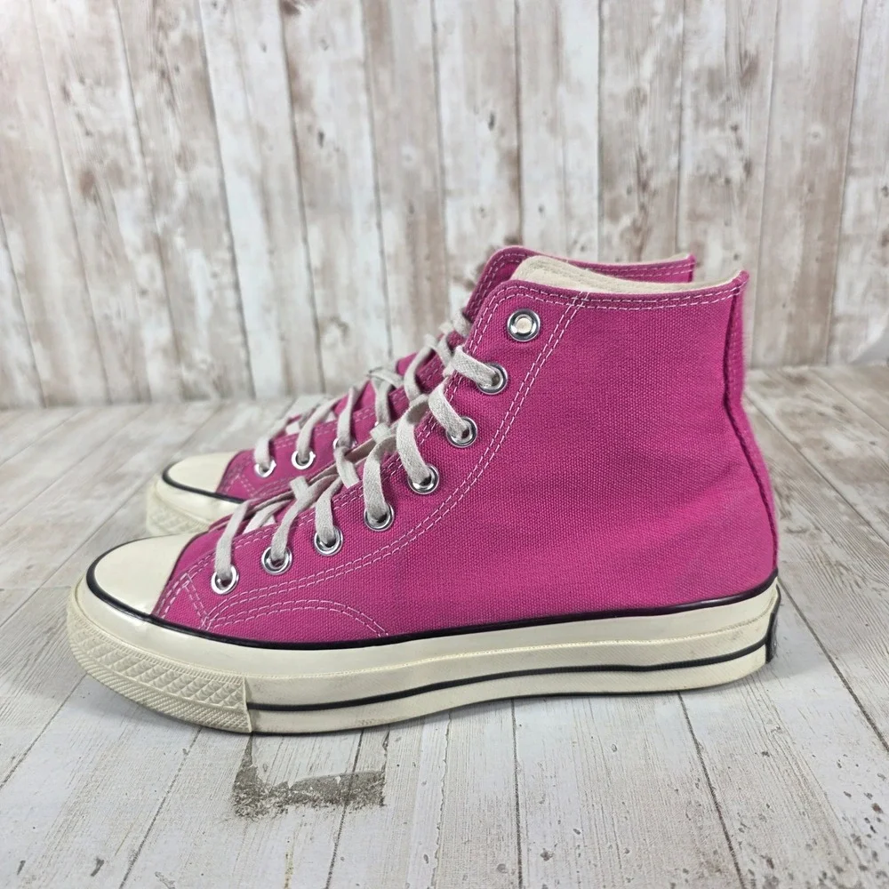 Converse Chuck 70 Hi Pink Canvas‎ High Top Sneakers A04594C Womens 8.5 Mens 6.5 - Picture 2 of 8